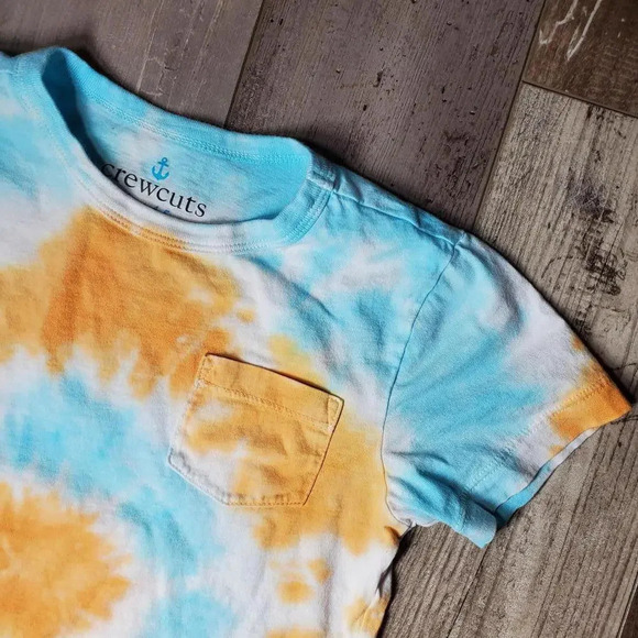 Crewcuts Re-Imagined by J.Crew 100% Cotton Short Sleeve Tie-Dye Tee Size 4-5 - Picture 6 of 8